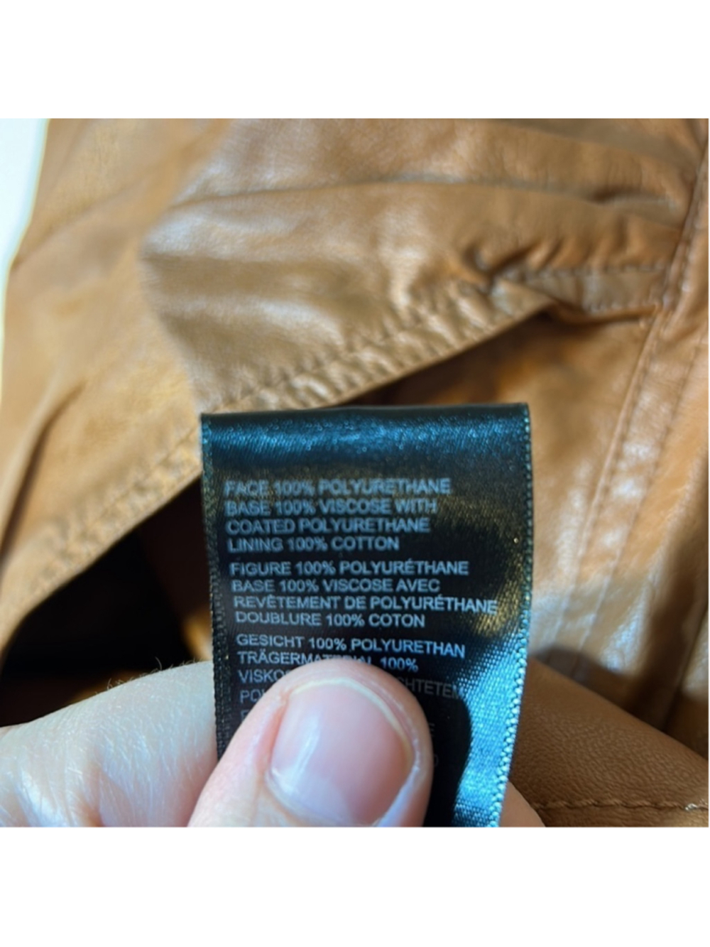 Free People Fake Out Faux Leather Wrap Skirt in Camel size 4 - Picture 5 of 5